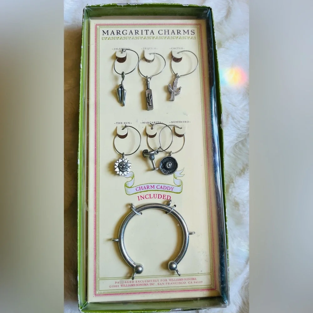 Williams Sonoma margarita charms with caddy